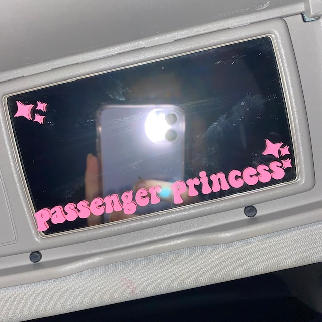 Passenger Princess Car Mirror Decal, Pink Car Mirror Sticker, Rear View  Mirror Sticker, Car Decal Sticker, Affirmation Car Decal 