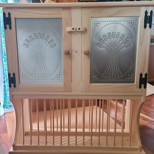 Shaker Peg Kitchen Window Plate Rack Shelf Wood Dish Cabinet | Etsy