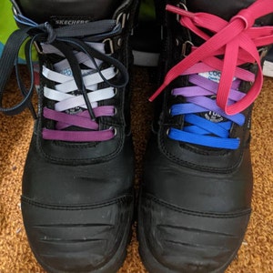 Asexual Pride Shoelaces Subtle LGBT Pride Accessory Gradient Pride Flag ...