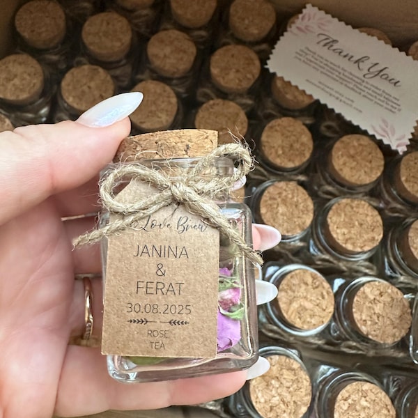 Wedding Tea Favors for Guests, Bulk Gifts, Rustic Wedding Favor ...