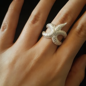 14k Starfish Ring, Starfish Ring, Gold Starfish, Gold Sea