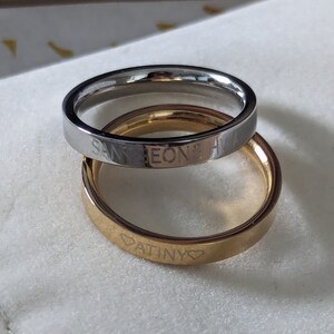 ATEEZ RING/ Personalized Ring, Kpop, Atiny, Subtle Engraved Ring
