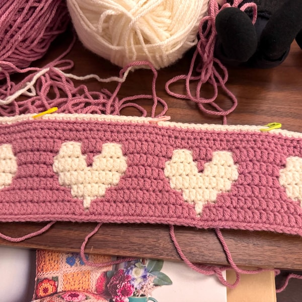 CROCHET PATTERN & VIDEO/ Heartstrings Mosaic Baby Blanket and Coaster ...
