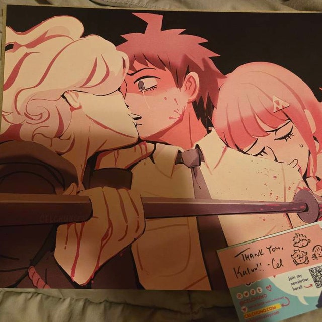 ダンガンロンパ 狛枝　日向　七海 ダンガンロンパシリーズ - 緜さんイラスト 日向創&狛枝凪斗&七海