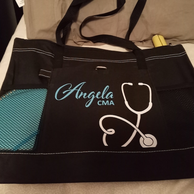 Borsa da infermiera grande personalizzata per lavoro, borsa da infermiera  in tela piccola con cerniera, regalo infermiera RN CNA LPN, regalo di  apprezzamento, regalo di laurea personalizzato