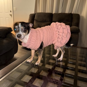 white christmas dresses DOG DRESS Crochet Pattern (skill level advanced) – Candy-Yarn