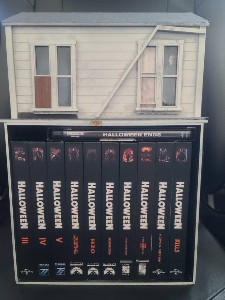 New in stock! Ready to ship! Halloween michael Myers inspired Media storage Diorama house for blu rays dvds vhs movies not included