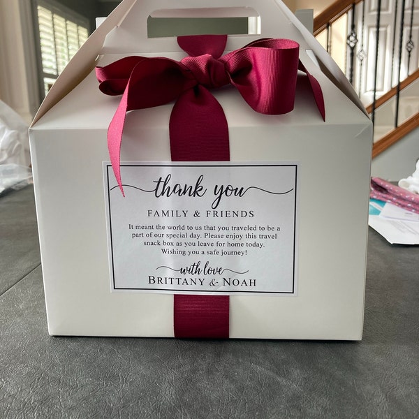 Wedding Welcome Boxes With Personalized Welcome Note - Hotel Welcome ...