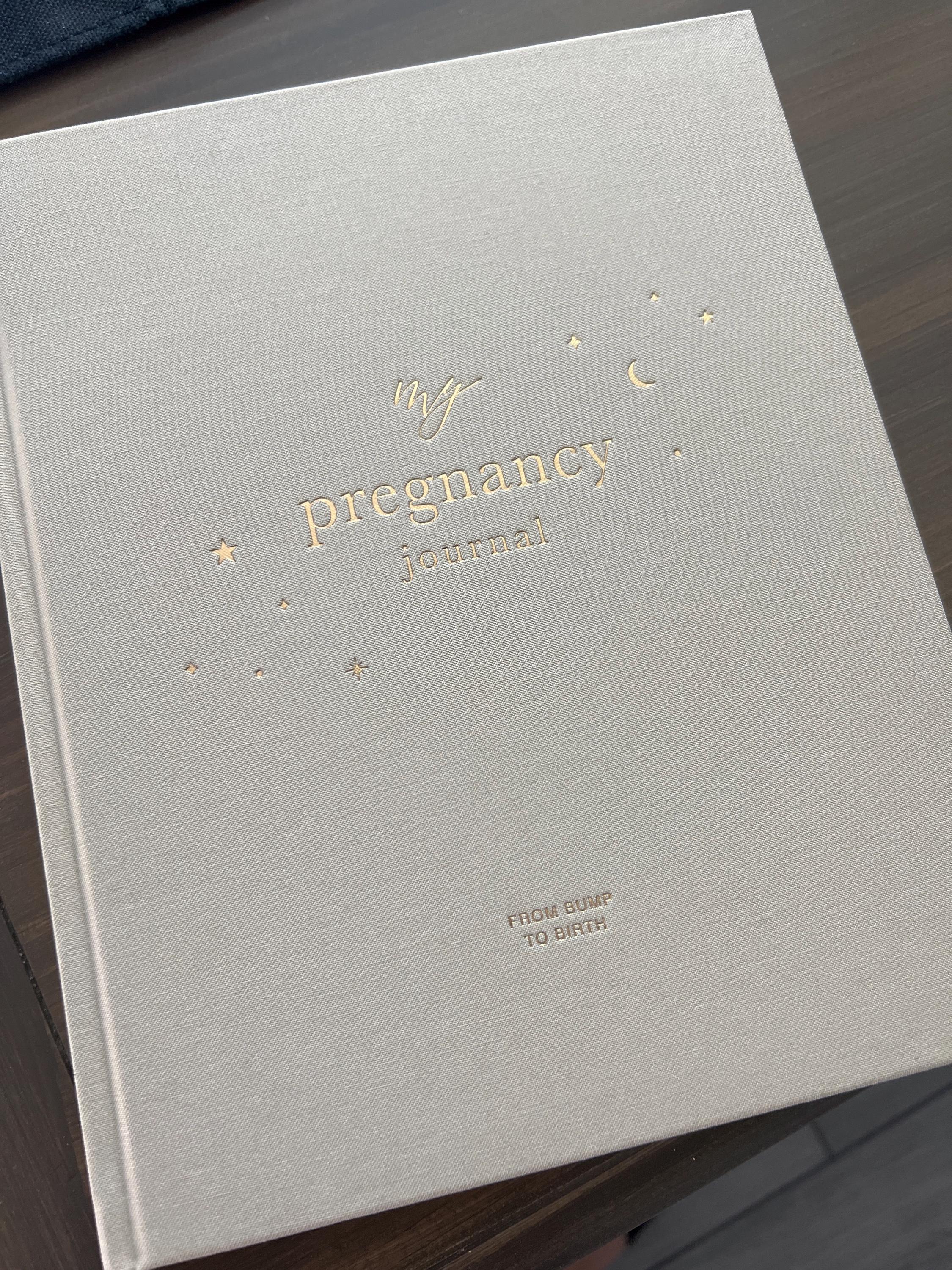 My Pregnancy Journal, Expectant Mother Gift, Pregnancy Planner - Pearl - gift for parents to be, pregnancy record book w/gilded edges