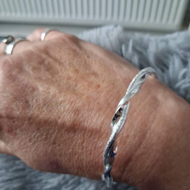 Sterling Silver Twisted Silver Bangle | Two Strand Silver Bracelet