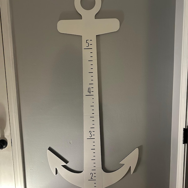 Anchor Height Chart Custom Growth Chart Nautical Nursery Under the Sea ...