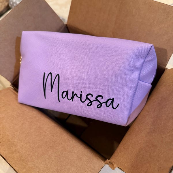Custom makeup bag personalized makeup bag for bridesmaid gift toiletry