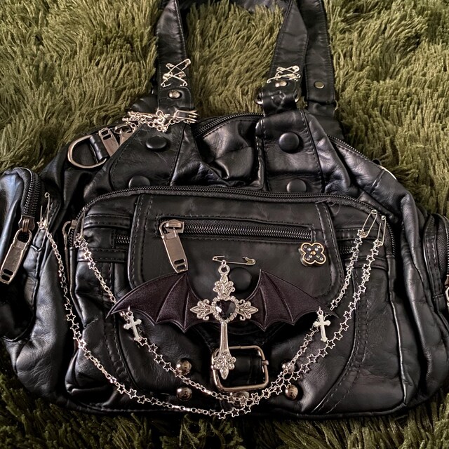 バッグ archive Leather shoulder Bag y2k theory Women's Y2k Purse Handle Shoulder Bag Buckle Punk Hobo