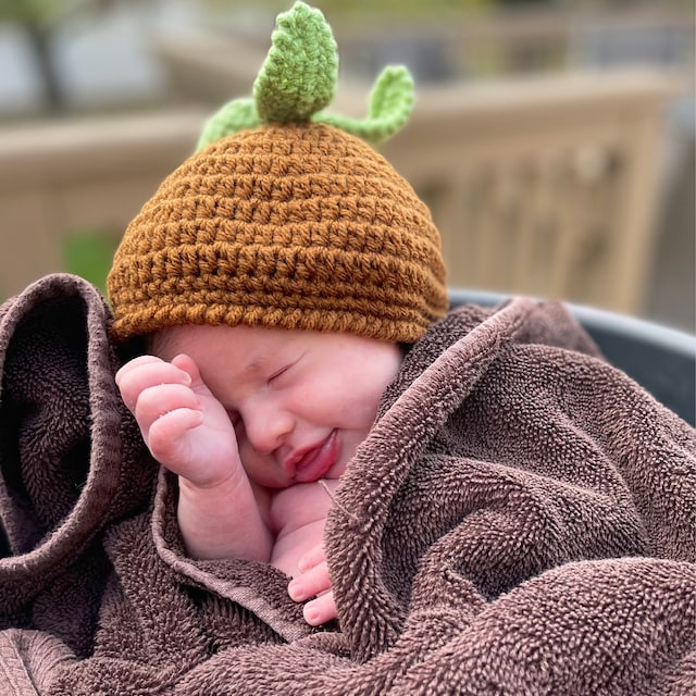 Mandrake root hat beanie baby hat Halloween hat Fall hat 