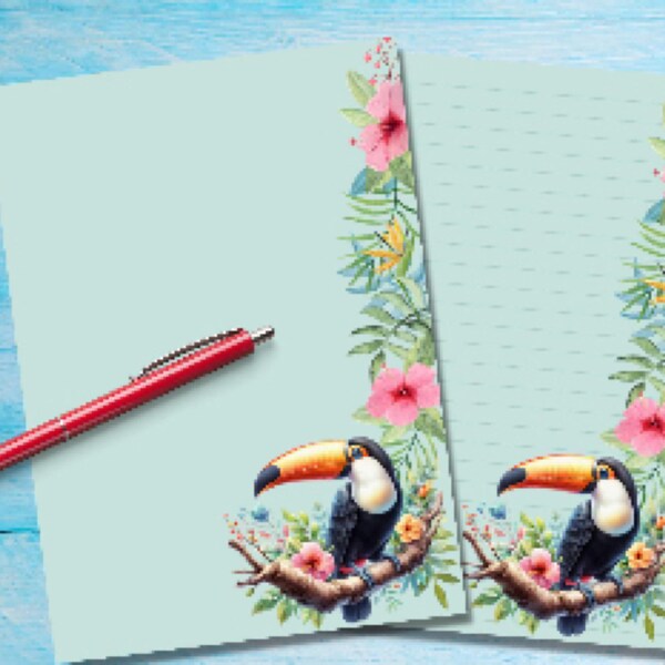 Sea Turtle A5 Letter Writing Paper, Pen Pal Supplies, Stationery Lined ...
