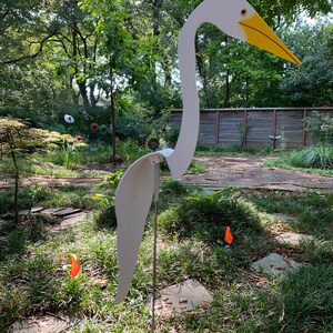 White Flamingo Wind Chimes Whimsical and Dynamic Bird That Spins with The Slight Garden Breeze Swirl Bird 4 pack Garden Decorations for Home Patio Backyard Party Decor for Valentines Day