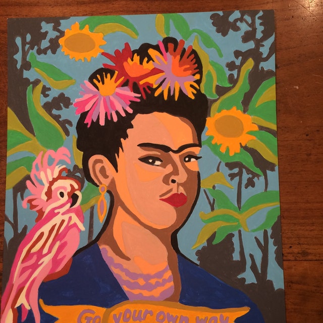 Cuadro Para Pintar Por Números Frida Kahlo Kit Completo