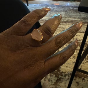 Customer photo, Raw Australian Jade Ring