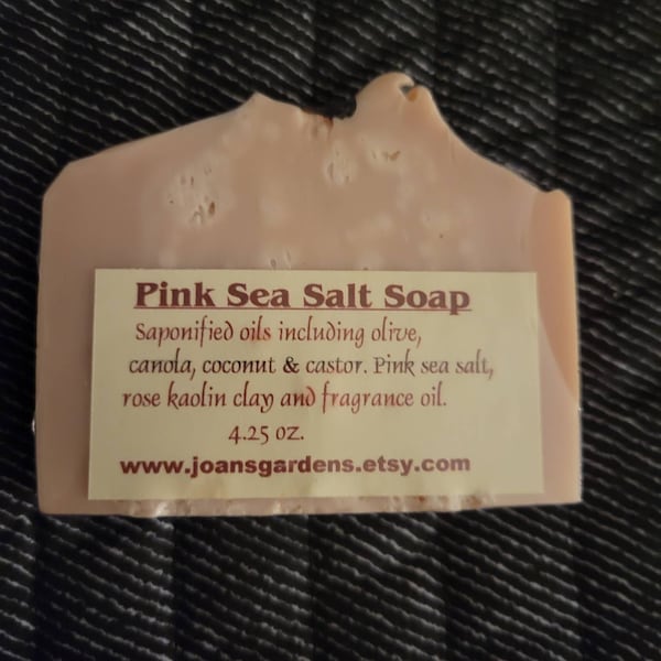 Handmade Himalayan Pink Sea Salt Soap, Clean Rain Scent, Rose Clay - Etsy
