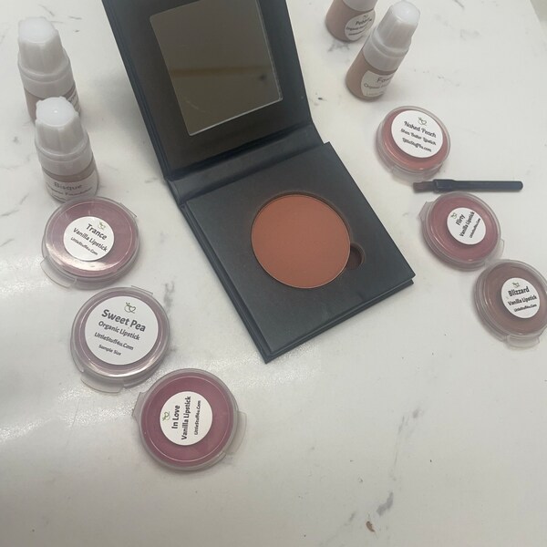 4 Pc SAMPLE SET Liquid Foundation - Natural Mineral Makeup Vegan Gluten ...
