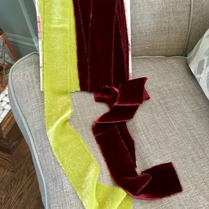 Burgundy Red Silk Velvet Ribbon ( 4 Widths to choose from)