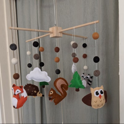 Woodland Mobile SVG Pattern Forest Baby Mobile Pattern Felt Pattern DIY Woodland Nursery Mobile ...