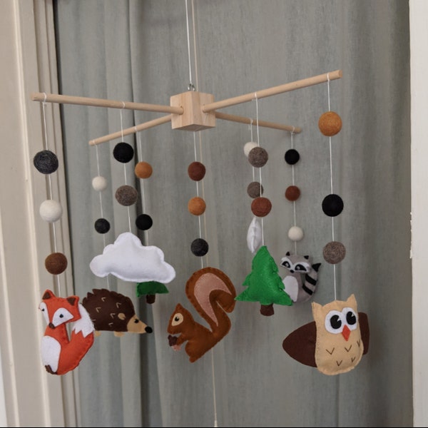 Woodland Mobile SVG Pattern | Forest Baby Mobile Pattern | Felt Pattern | DIY Woodland Nursery ...