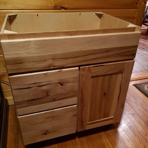 48 Inch Hickory Bathroom Vanity Single Sink Vanity Hickory - Etsy