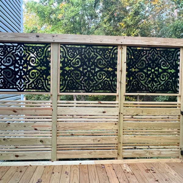 Aluminum Privacy Screen Panel, Metal Garden Fence Art, Outdoor ...