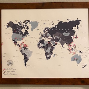 Small World Map Printable Poster Warm Neutral Colors - Etsy Australia