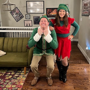 Buy Handmade Cosplay Jovie the Elf Red Green Costume, Jovi Elf