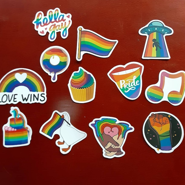  100 Pack Rainbow Stickers for Laptop, Gay Pride Colorful Rainbow  Stickers for Water Bottle Bicycle Car Bumper Planner Skateboard Snowboard  Fridge : Office Products