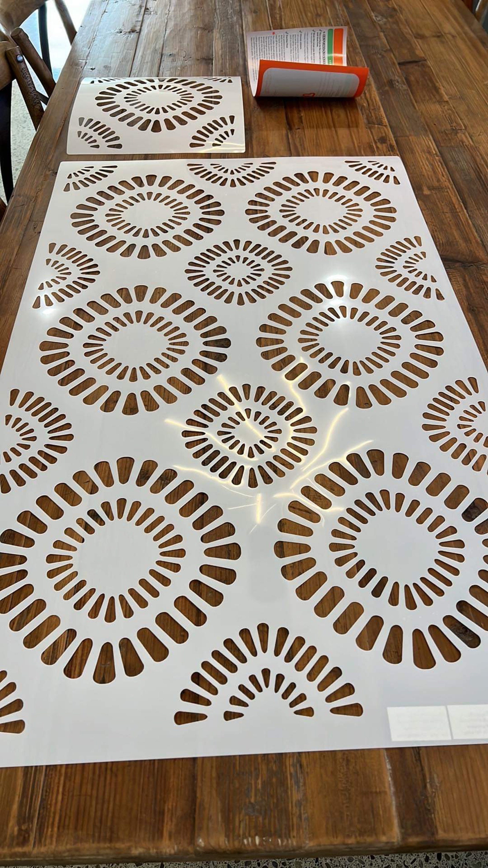 ASI Large Floral Wall Stencil Pattern / Large Wall Stencils for