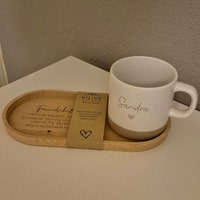 Personalisiertes Holztablett Mit Gravur - Beste Freundin Geschenk Mit Umschlag & Grußkarte