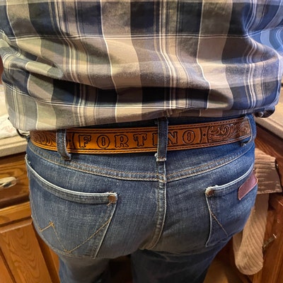 mens tan designer belt