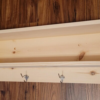32 Inch Coat Rack Shelf in Your Choice of Colors - Etsy