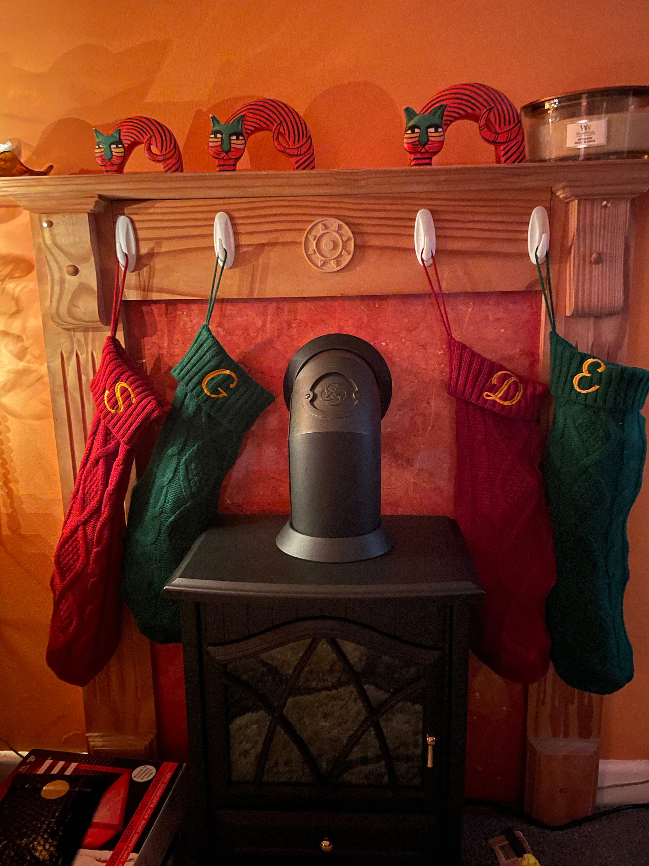 1 Personalised Knitted Christmas Stocking, Pet Stocking, Monogrammed Family Stockings, Cable Knit Holiday Stocking, Traditional Festive
