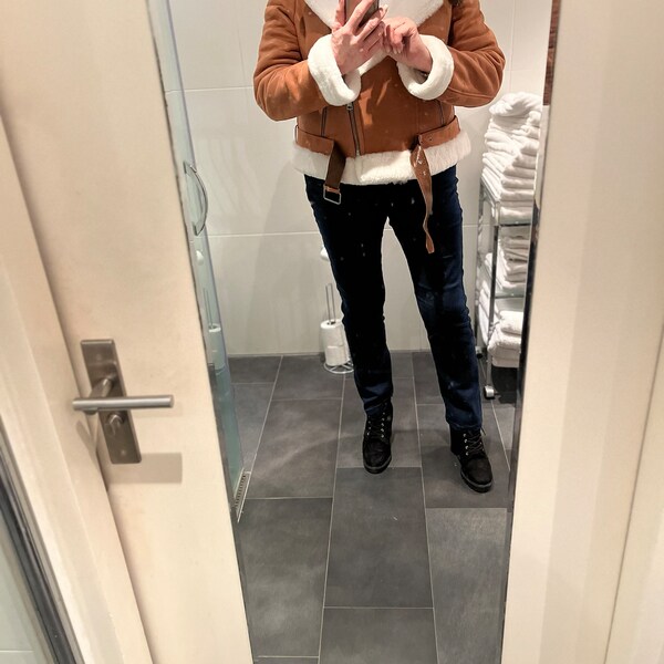 Luxury Women's Fox Fur Leather Coat