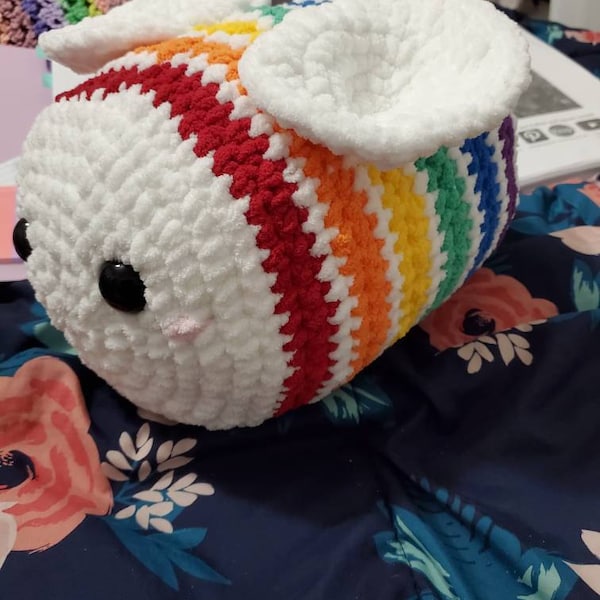 Jumbo Rainbow Bee PATTERN - DIGITAL PDF Crochet Pattern - Pride - Bee ...