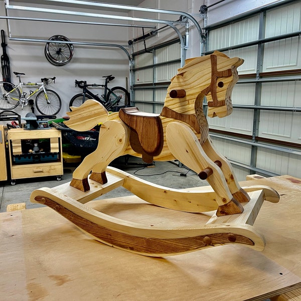 Antique 1890 Rocking Horse Wood Toy Plans & Patterns (PDF Download ...