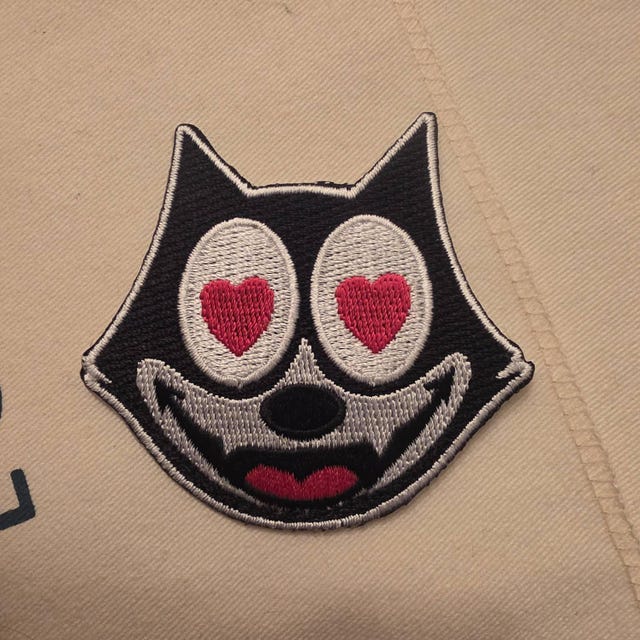 Felix Face Cat Patch - Etsy Israel