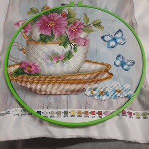  Tea Cup Bead Embroidery kit Kitchen DIY Wall Decor Needlepoint  Tapestry Handcraft Kits Beaded Cross Stitch kit Beadwork