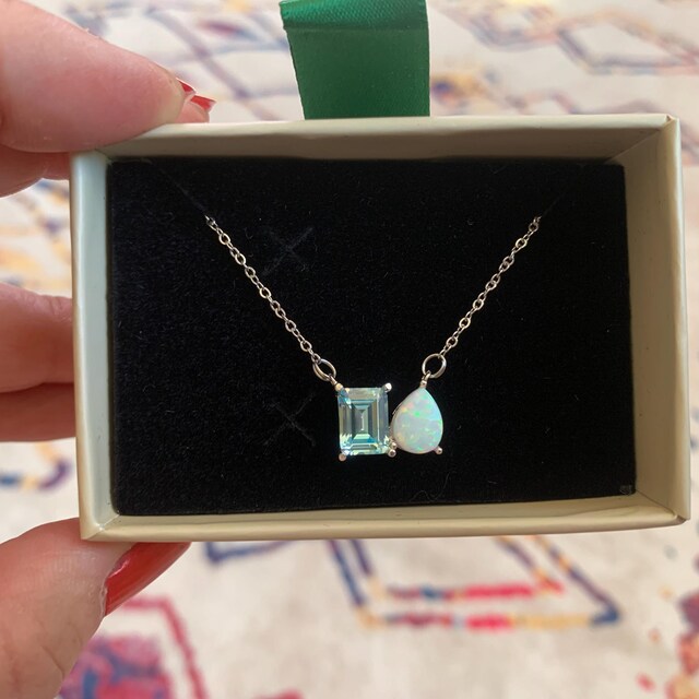 Custom Two Stone Necklace, Toi Et Moi Necklace, Family Tree