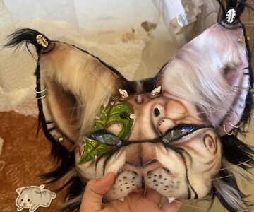 Firestar Cat Therian Mask (Bendable Ears) (READ DESC)