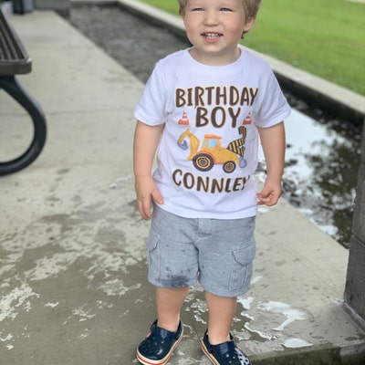 Construction Birthday Shirt, Construction Birthday Party, Personalized ...