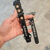 PIHIL 2Pcs Quick Release Clip Shackle For SCBA Mask, Firefighter Accessories, Quick Release Snap Shackle, With Leather Handle, Marine Grade 316 Stainless Steel Shackle For Rigging, Brown