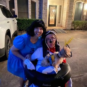 lucy van pelt dress costume Blue Women's Halloween Cosplay S (You must promise to wear it with ankle socks and black Lucy van Pelt costume |