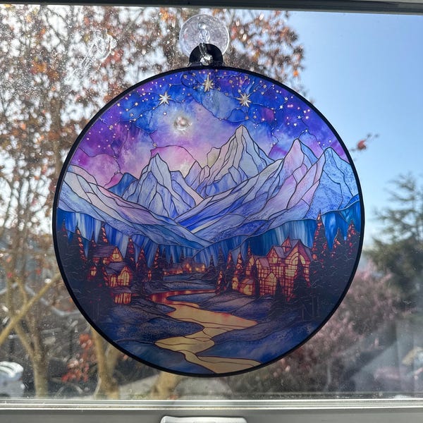 Night Court Suncatcher Ornament, Night Court Acrylic Window Hanging, Fantasy Book Reader Gift, Book Lover Gift, Bookish Gift,Bookshelf Decor