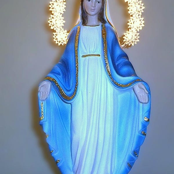 Statue of Our Lady of Grace. Virgin Mary. 30 Cm Marble Dust Statue With ...