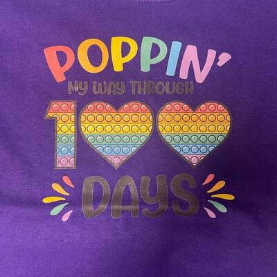 Poppin' My Way Through 100 Days of School SVG 100th Day - Etsy